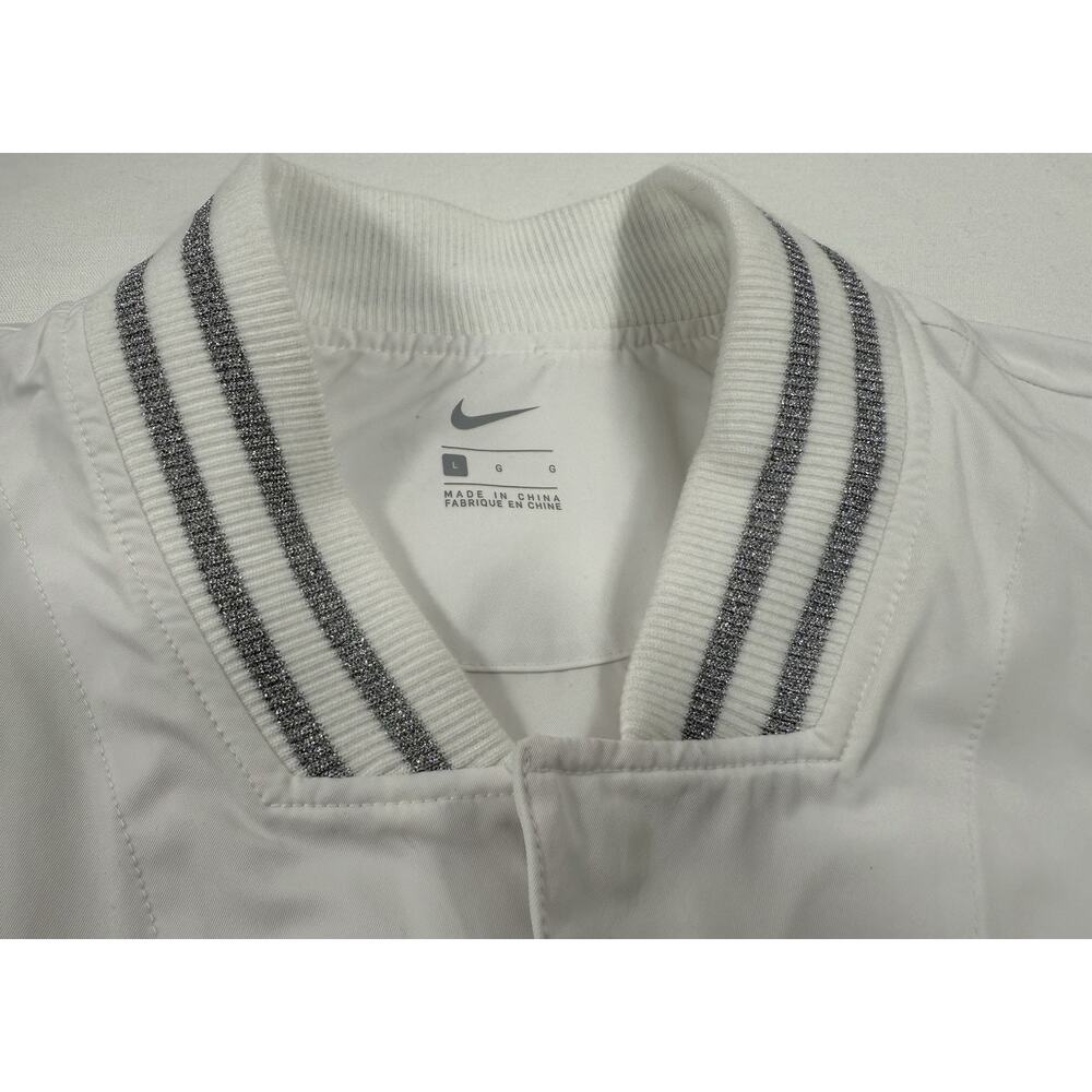 NIKE ON-FIELD x LSU TIGERS Sz LSideline Players Jacket Snap Front White Mens - Picture 9 of 16